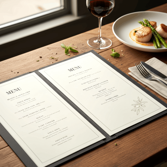 Menú Restaurante
